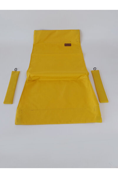 JOYFULL TURTLE Joyfull Turtle Kollu Kamp Sandalye Kılıfı - Silinebilir - Sarı