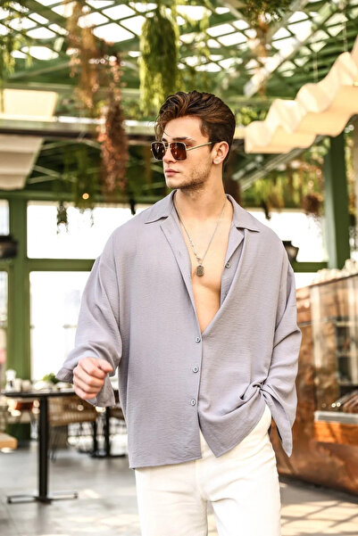 PEYORA Dokulu Oversize Gömlek Unisex