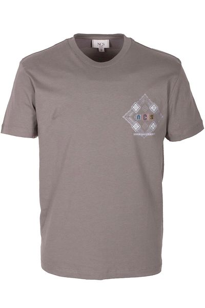 NCS Men's T-Shirt Crew Neck Light Khaki Slim Fit Printed T-Shirt Jeans 1297