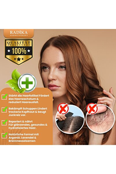 Radika Aromatherapy Ορός περιποίησης μαλλιών, βιταμίνη AEF, 100% καθαρός, ΒΙΟΛΟΓΙΚΟΣ, Φυσικός, 100 ml