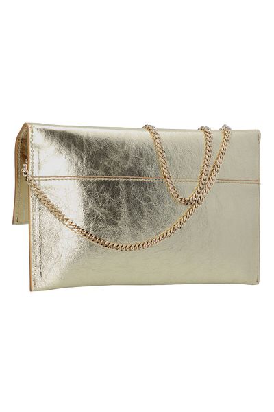 Patrizia Pepe Fly Clutch Tasche Leder 27 Cm