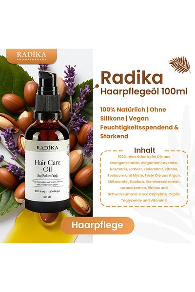 Radika Aromatherapy Ορός περιποίησης μαλλιών, βιταμίνη AEF, 100% καθαρός, ΒΙΟΛΟΓΙΚΟΣ, Φυσικός, 100 ml
