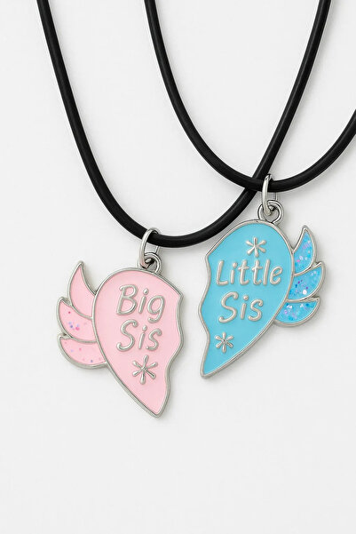 MakeWell MıknatıslıAbla Kardeş Mıknatıslı 2li Kolye Best Friends 2li Genç ve Çocuklar İçin Kolye