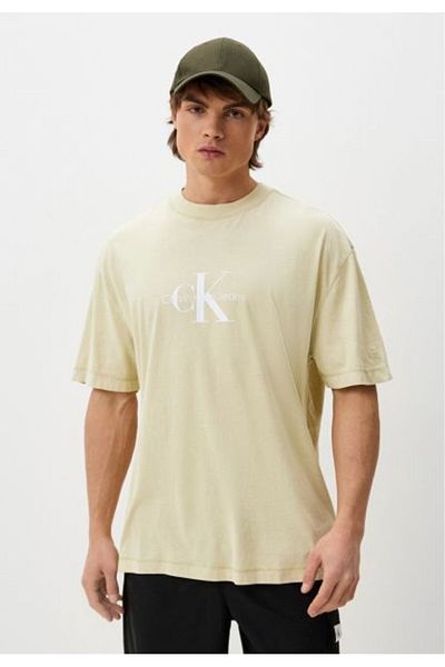 Calvin Klein Erkek Logo Detaylı Yeşil T-shirt