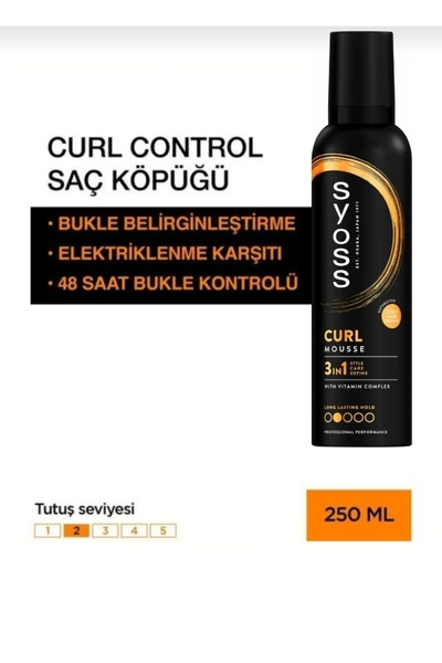 Syoss Curl Control- Bukle Belirginleştirici Köpük 250 Ml X 3adet