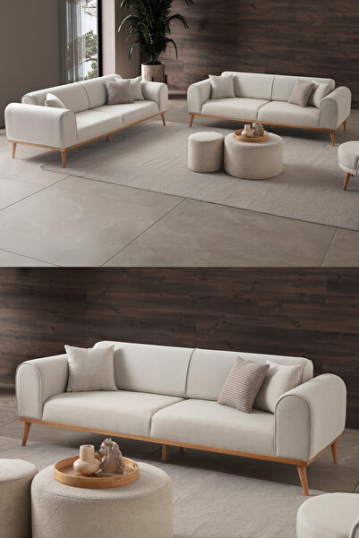 Haliloğlu Paris 3+3 Koltuk Takımı Krem