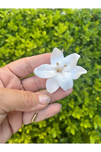 CREATİVESHOP Zambak Damat Sağdıç Yaka İğnesi, Damat Yaka Çiçeği, Düğün Aksesu...