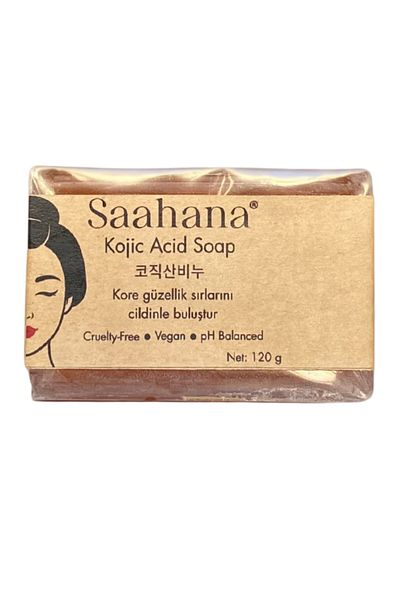 Saahana Kojic Acid Soap, Anti-Blemish with Turmeric and Kojic Acid Effect, Tone Equalizing, Whitening Effect