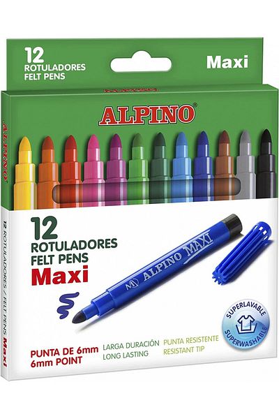 Alpıno Maxi 12-Pack Jumbo Felt Tip Pen / Ar000006N