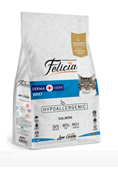 Felicia Az Tahıllı 1 Kg Yetişkin Somonlu Hypoallergenic Kedi Maması