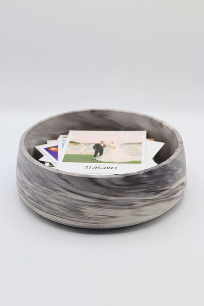 pamircandles Polaroid Bowl Keepsake Bowl Colorful Handmade Bowl for Pictures Coffee Table Decorative