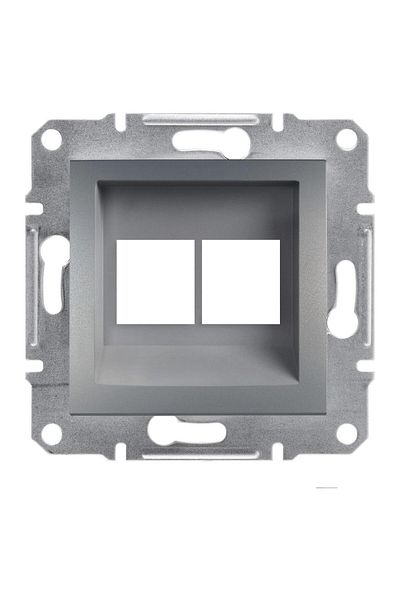 Schneider Electric Eph4400162-02 Asfora Plus Steel Data Socket Double Blank Rj45 Frameless
