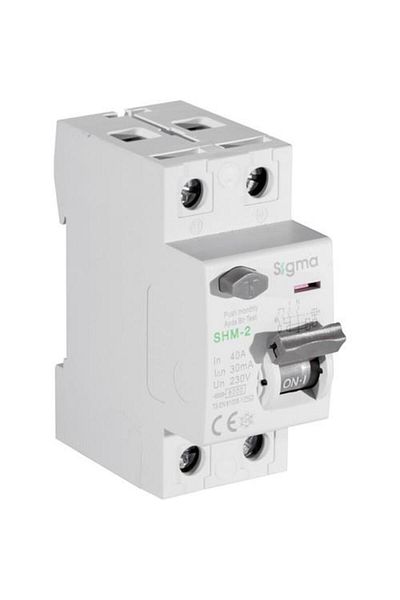 Sigma Sgm2040030 2x40a 30ma مرحل حماية التيار التسريبي 10ka نوع التيار المتردد