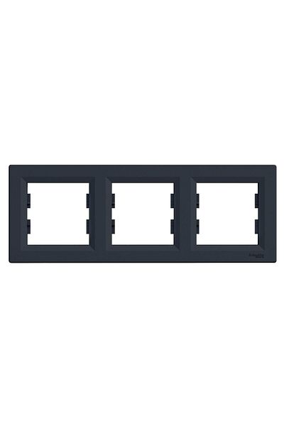 Schneider Electric Schneider Eph5800371 - Asfora 3-Piece Anthracite Horizontal Frame Set