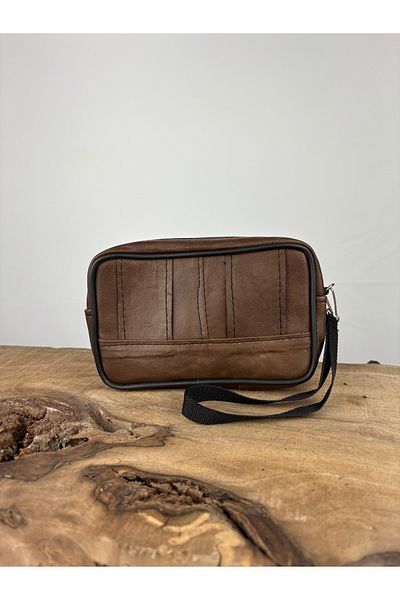 özdemirler deri Large Size 3-Eye Leather Belt Holder,Genuine Leather Belt Wallet,Coin,Belt Bag,Constructor Painter