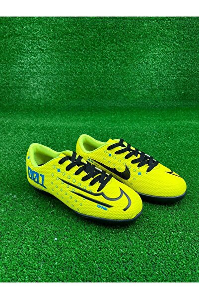 Moda Lime Kız Erkek Çocuk Kranpon Kauçuk Taban Profesyonel Çim Halı Saha Ayakkabısı Krampon