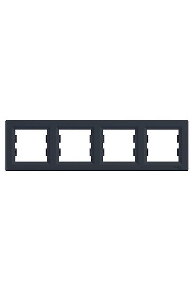 Schneider Electric Eph5800471 Asfora Plus Anthracite Quadruple Frame Horizontal