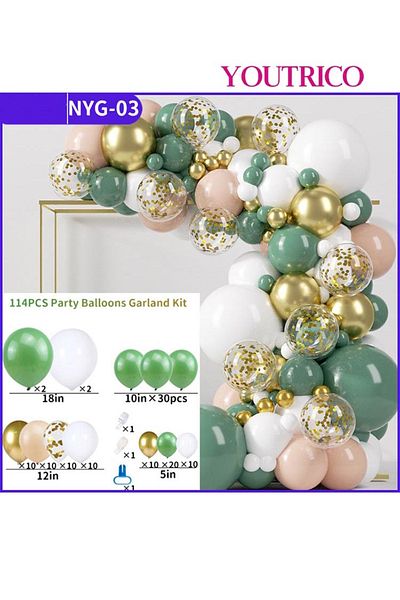 Youtrico Dreamy Macaron Balloon Garland - Pastel Colour Wedding Decoration