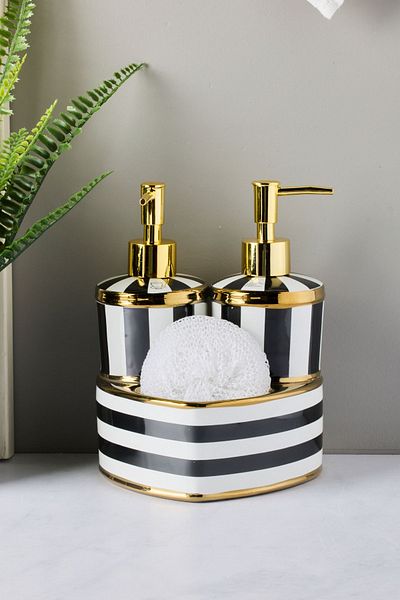 Perotti Δοχείο υγρού σαπουνιού Maura Nero 2 Li Porcelain