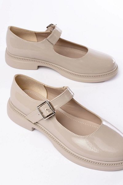 TB Terzi Bey Ysn-4444 Beige Patent Leather Casual Shoes