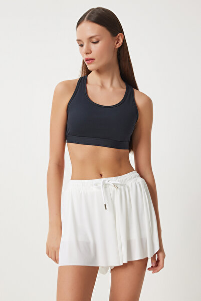 Lovelyİstanbul Ψηλόμεσο Μίνι Σορτς Δύο Επιπέδων BONE LDZ0009