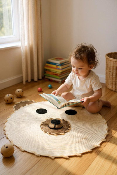 Zuviel Deco Handmade El yapımı çocuk odası sepet ve dekoratif paspas seti