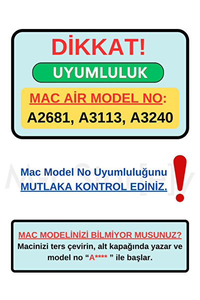 Mcstorey Macbook Air Kılıf 13.6inç M4 M3 M2 Çip Marble14nl (13.6" AİR) A2681 A3113 A3240 Ile Uyumlu