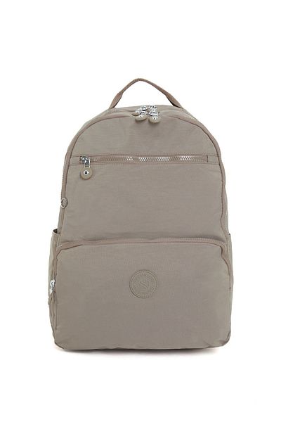 Sanmorris Unisex Αδιάβροχο μεσαίου μεγέθους Crinkle ύφασμα πολλαπλών τμημάτων Mink Laptop School and Travel Backpack