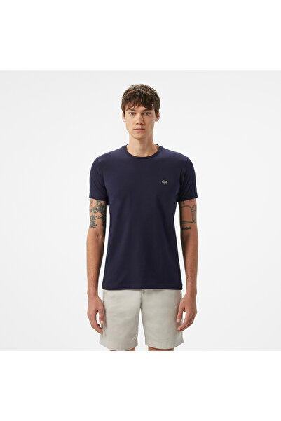 Lacoste Erkek Slim Fit Bisiklet Yaka Lacivert T-Shirt