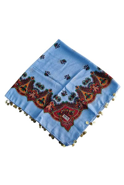 Doğanmanifatura Kenarı Çeyrekli Kare Hamavi Şal (90 × 90)