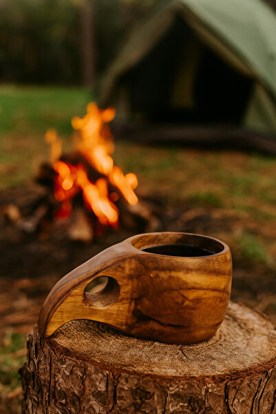 Germenicia %100 El Yapımı Ceviz Ağacı Kuksa Bardak – Model No: 15