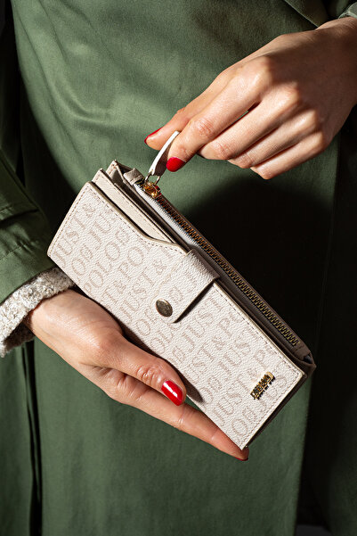 Just Polo White Color Women's Wallet New Season Gift Packaged Fast Shipping Quality Product 20cm * 10 Cm