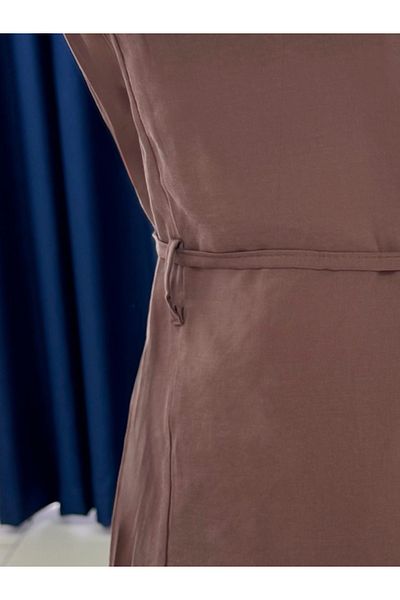 MİHRA STORE Seruna Wide Sleeve Shirt-Chi513 Brown