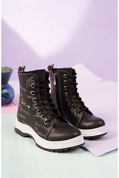 epaavm Termo Taban Baskılı Siyah Çocuk Bot