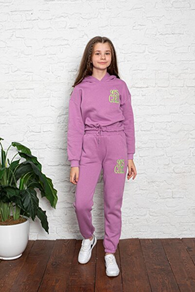 Genel Markalar Kapşonlu Kız Çocuk Takım