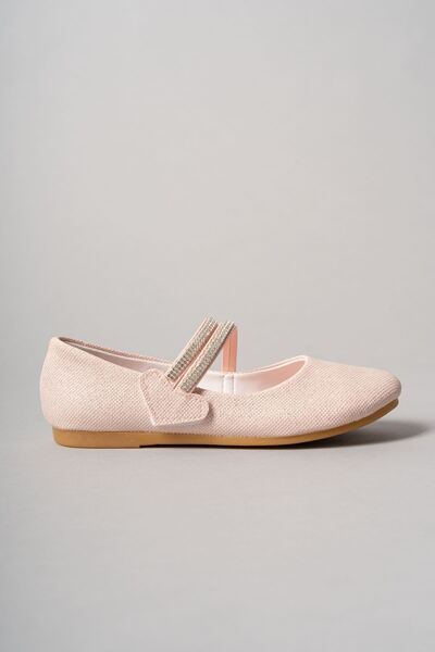 epaavm Çatal Baretli Kalpli Pudra Star Kız Bebe Ayakkabı