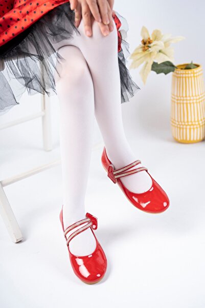 epaavm Çatal Baretli Kırmızı Kız Çocuk Ayakkabı