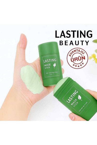 lasting beauty Green Tea Extract Blackhead and Mask & Green Tea Mask Stick 40 Gr