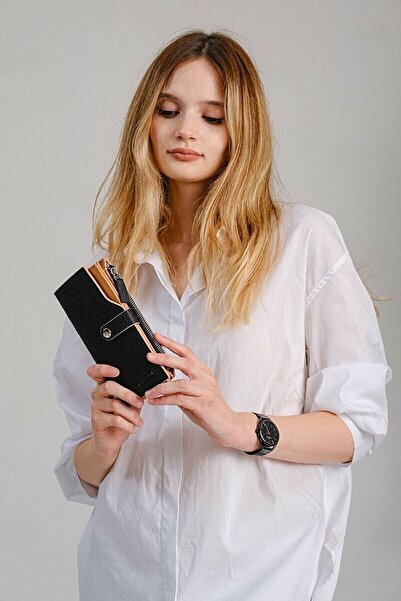 Just Polo محفظة نسائية باللون الأسود الداكن للموسم الجديد مقاس 19 سم * 10 سم،...