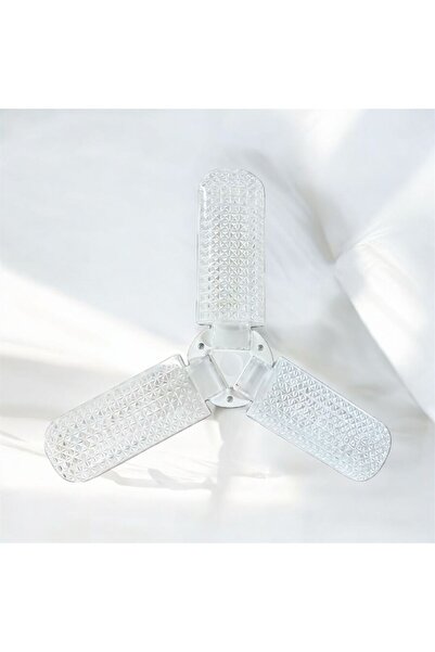VOLEMİ 3 Kanatlı Kristal LED Ampul 90° Katlanabilir Enerji Tasarruflu Ultra Parlak Aydınlatma E27 Duy