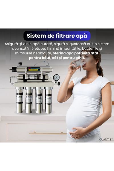 Cuantis Sistem filtrare apa 6 etape,debit 180L/h, otel inoxidabil 304