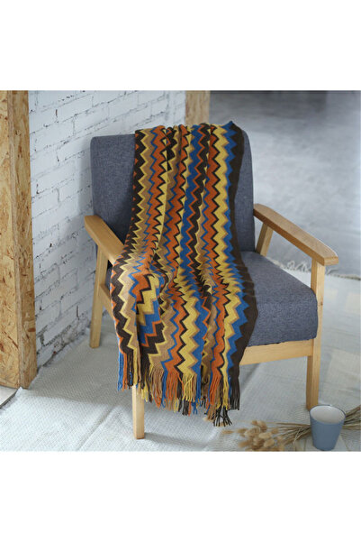 Generic Bohemian Blanket Lunch Break Blanket Bed End Blanket Tassel Thickened Sofa Blanket 130x170cm
