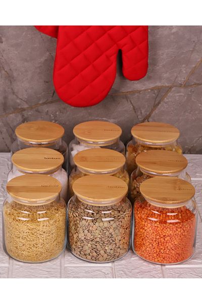 Bambum Zone 9 Glass Storage Container - 600ml Vacuum Bamboo Lid