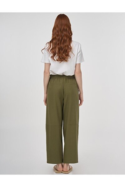 Kayra Rahat Kesim Viskon Pantolon Haki