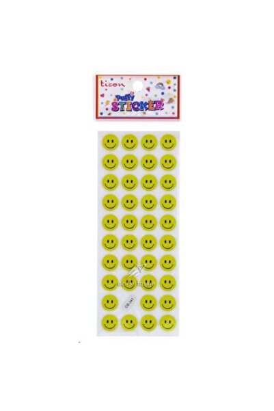 Ticon Sticker Puffy Kabartma Etiket 348869 Gülen Yüz