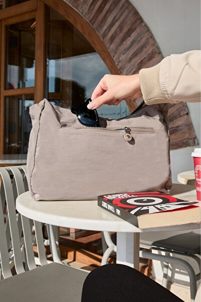 Sanmorris Women's Water Resistant Fabric 5 Compartment Cross Strap Mink School Travel and Shoulder Bag