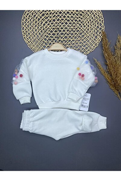 ZİMBOO Baby Girl Tulle Sleeves, Shardon, Combed Cotton, 3 Yarn Count, 2-Piece...