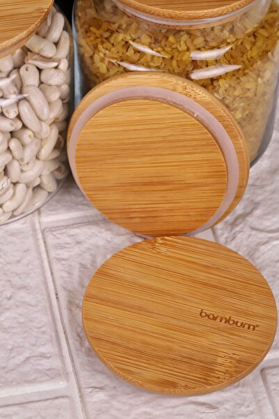 Bambum 9' Zone Glass Storage Container - 1300ml Vacuum Bamboo Lid