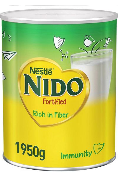 nido مسحوق حليب نستله نيدو المدعم الغني بالألياف 1.95 كجم