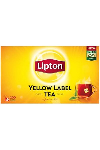 Lipton Tea Yellow Label, Black Tea, 200 Tea Bags, Natural Tasting Finest Blend Tea, New Best Taste E